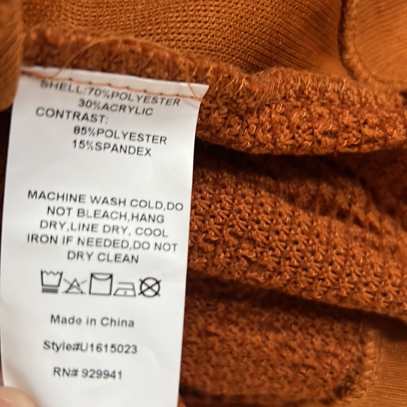 Circular Cowl Neck Cable Knit Poncho Sweater Sz XL (runs big) - Picture 6 of 12